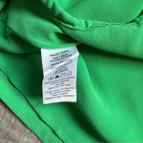 Sz Small Naked Zebra Long Sleeve Rhinestone Silver Beaded Going out top - Picture 10 of 11